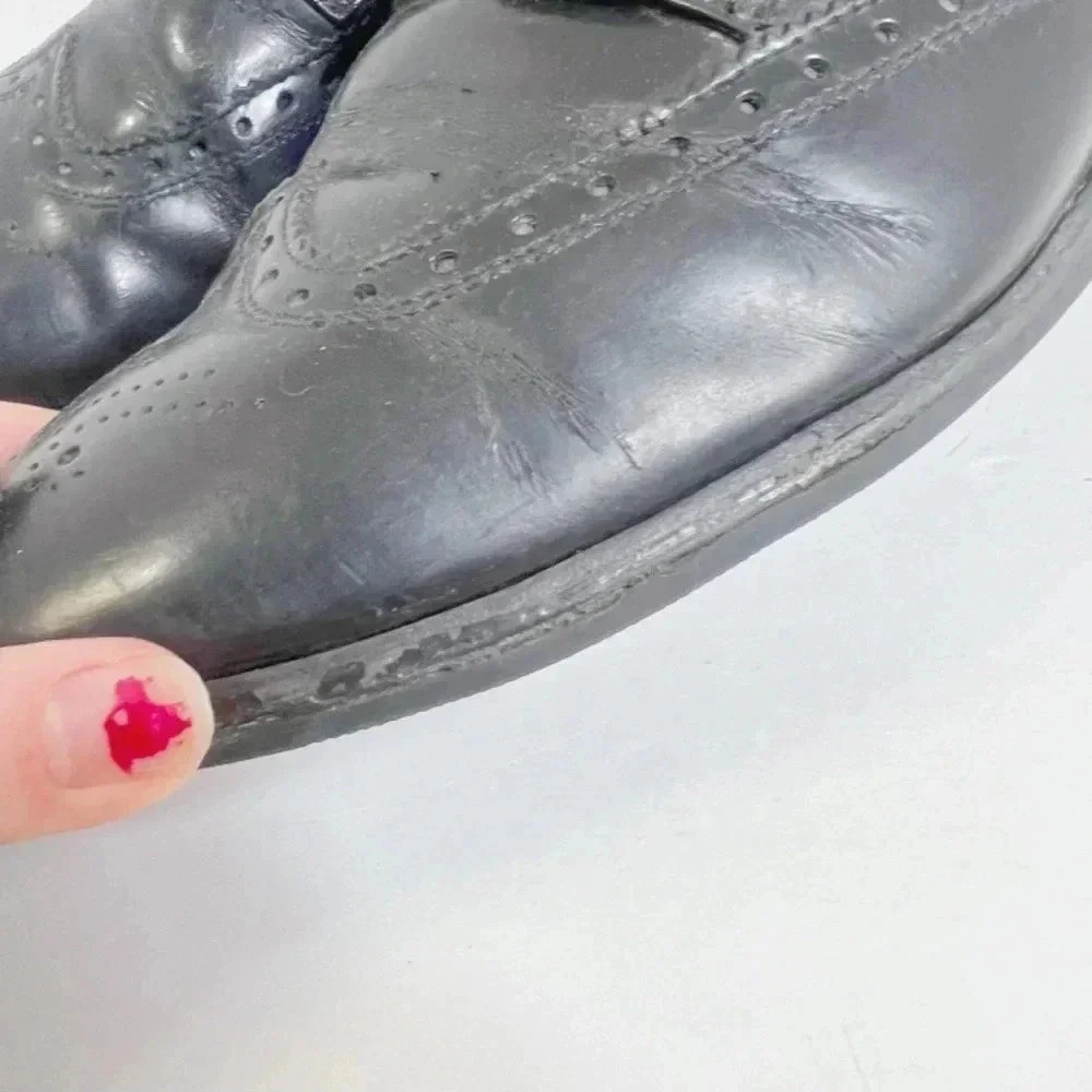 Florsheim Brookside Black Leather Wingtip Oxford Men's Size 10 - Picture 11 of 11